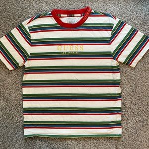 red striped guess shirt
